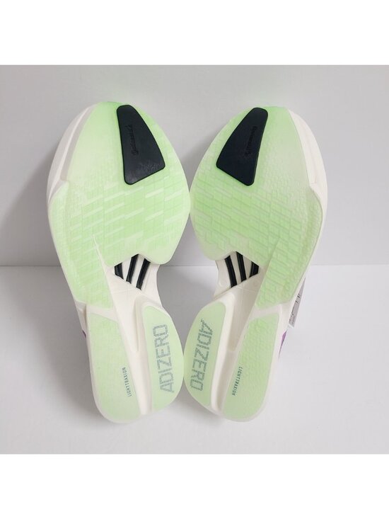 NEW Adidas Adizero Pro 4 Running Shoes JR1656 Size 8 Core White Purple Lime main image 5